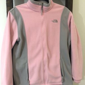 Northface fleece jacket pink/grey XL
